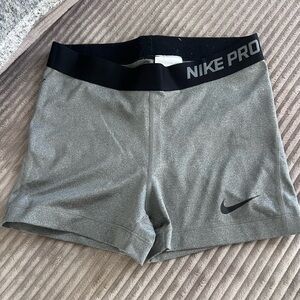 Nike Gray and Black Athletic Shorts
